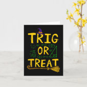 Halloween Mathematik Lehrer Trig oder Leckerei Stu Karte (Gelbe Blume)