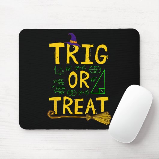 Halloween Mathematik Lehrer Trig oder Leckerei Stu Mousepad (Mit Mouse)