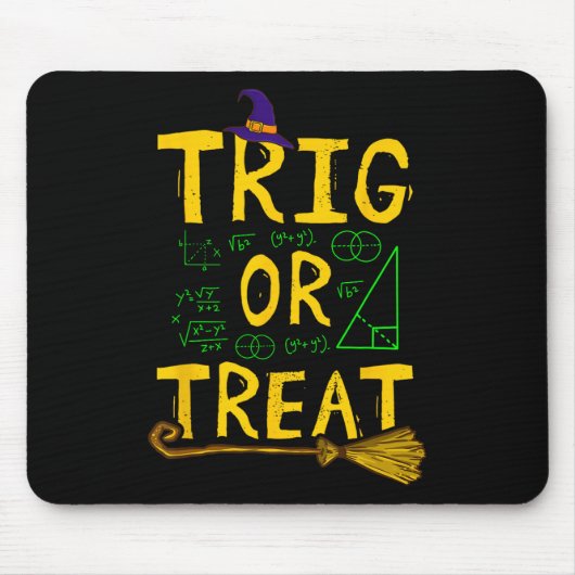 Halloween Mathematik Lehrer Trig oder Leckerei Stu Mousepad (Vorne)
