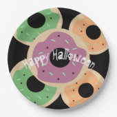 Halloween Mattiert Donut und Sprinkles Pappteller (Vorderseite)