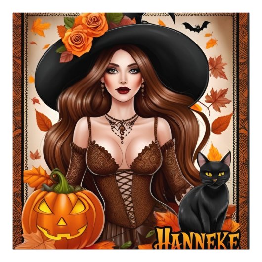 Halloween Mauer verzaubern Kunst - Autumnal Fotodruck (Vorne)