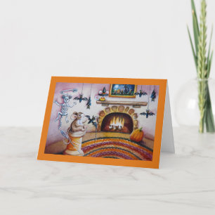 Halloween Maus hängend Bat Dekorationen Wasserfarb Karte