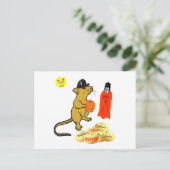 Halloween Maus Postkarte (Stehend Vorderseite)
