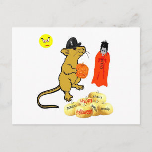 Halloween Maus Postkarte