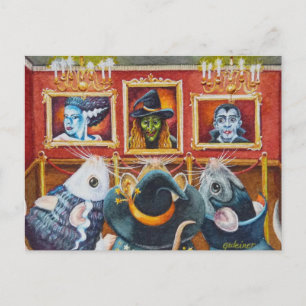 Halloween Mäuse Besuchen Sie das Kunstmuseum Postkarte