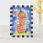 Halloween-Mäuse Karte (Gelbe Blume)