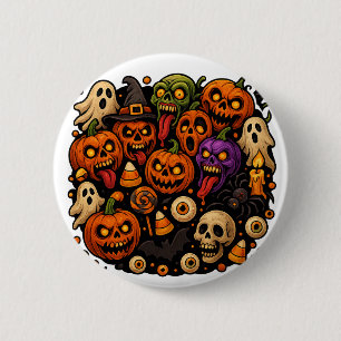 Halloween Mayhem Spooky & Albern Button