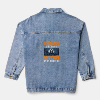 Halloween Mechaniker bei Tag, Hexe bei Nacht Jeansjacke