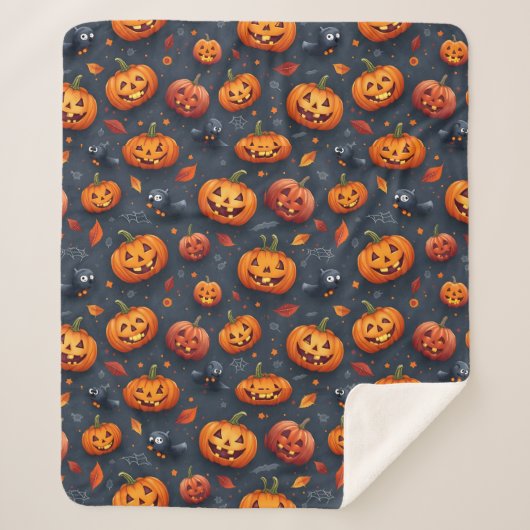 Halloween-Medium-Sherpa-Blanket Sherpadecke (Vorderseite)
