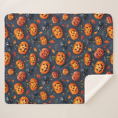 Halloween-Medium-Sherpa-Blanket Sherpadecke (Vorderseite (Horizontal))
