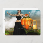 Halloween-Medusa Einladung (Vorne/Hinten)