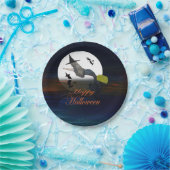 Halloween Meerjungfrau Hexe in Mondlicht-Tellern. Pappteller (Party)