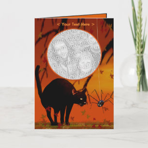 Halloween Meeting - Cat and Spider Karte