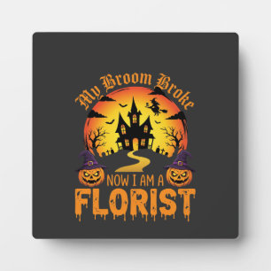Halloween Mein Besen Brach Florist Hexe Fotoplatte