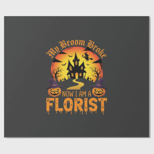 Halloween Mein Besen Brach Florist Hexe Geschenkpapier