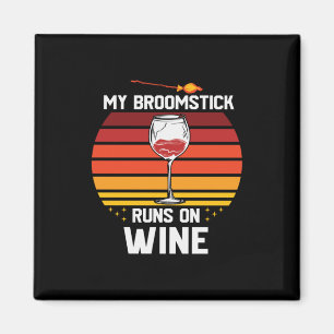 Halloween mein Broomstick läuft am Geburtstag im W Magnet