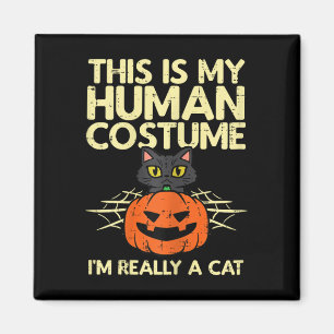 Halloween mein menschliches Kostüm in einem Kat-Ko Magnet