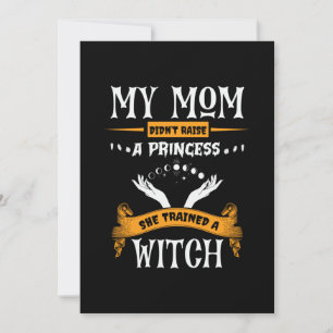 Halloween Meine Mama hat eine Hexe zum Geburtstag Einladung