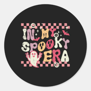 Halloween Meine Spooky Era Retro Kostüm Groovy Wom Runder Aufkleber