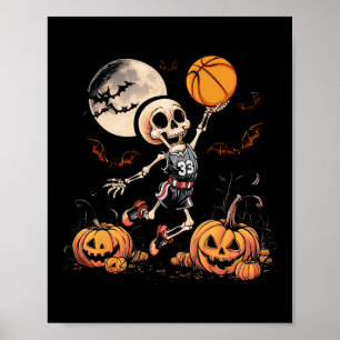 Halloween Men Boys Basketball spielen Poster