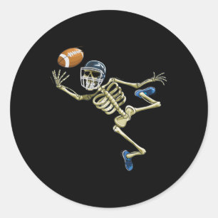 Halloween Men Boys Footll Skelett Runder Aufkleber