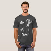 Halloween Men Women Oh Snap Skelett und Hund T-Shirt (Vorne ganz)