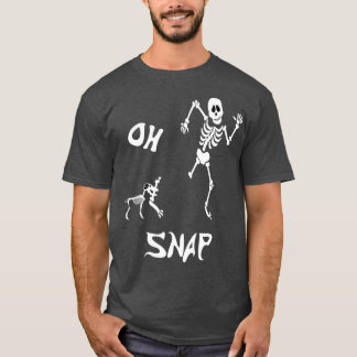 Halloween Men Women Oh Snap Skelett und Hund T-Shirt