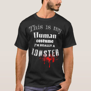 Halloween menschliches Kostüm wirklich im Monster T-Shirt
