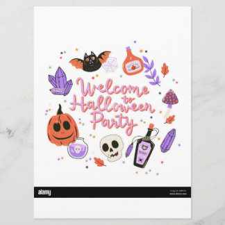 Halloween-Menüs Menükarte