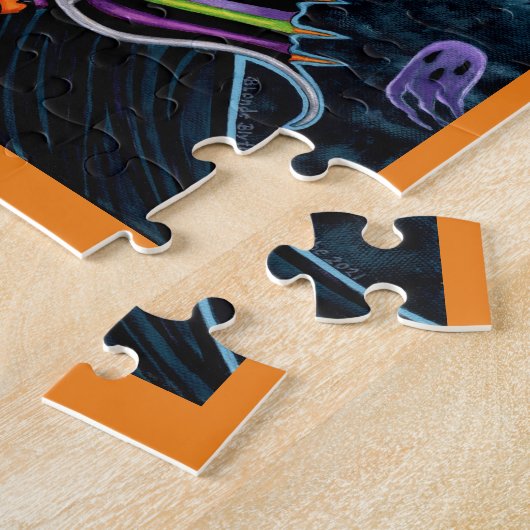 Halloween Mermaid Hexch Mercats Ghosts Pumpkins Puzzle (Seite)