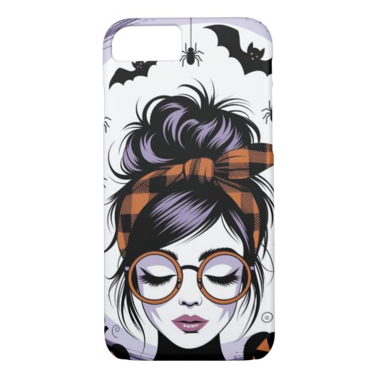 Halloween Messy Bun Woman Case-Mate iPhone Hülle (Rückseite)