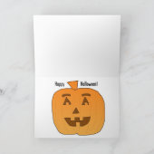 Halloween-Metapher-Gedicht-Karte - Kürbislaterne Karte (Innenseite)