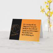 Halloween-Metapher-Gedicht-Karte - Kürbislaterne Karte (Gelbe Blume)