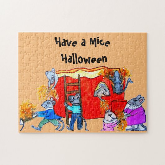 HALLOWEEN MICE CLEAN DER PUMPKIN PUZZLE (Horizontal)