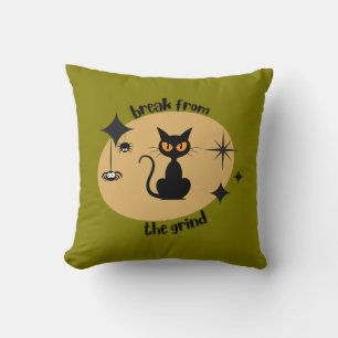 Halloween Mid-Century Kissen
