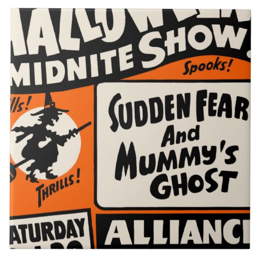 Halloween Midnite Show Fliese (Vorderseite)