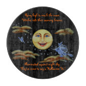 Halloween milderte Glasschneidenbrett, Hexen Schneidebrett (Vorderseite)