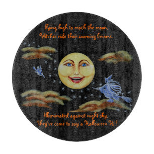 Halloween milderte Glasschneidenbrett, Hexen Schneidebrett