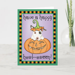Halloween Mini Bull Terrier Card Karte