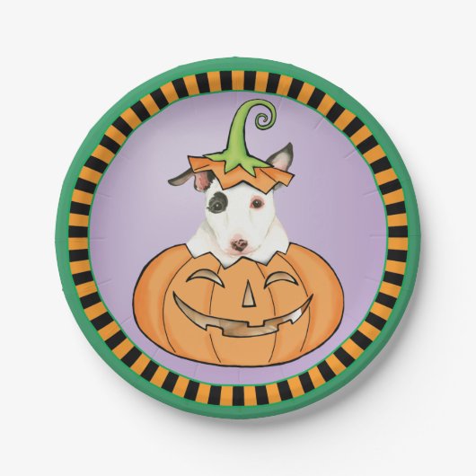 Halloween Mini Bull Terrier Paper Teller (Vorderseite)