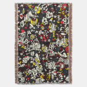 Halloween Mini Doodle Vintages Muster Decke (Vorderseite Vertikal)