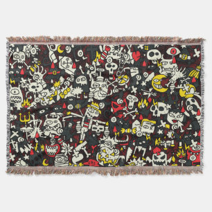 Halloween Mini Doodle Vintages Muster Decke