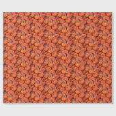 Halloween Mini Pumpkin Herbstmuster Foto Geschenkpapier (Flach)