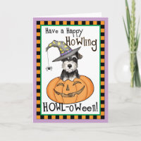 Halloween Miniatur Schnauzer Einladung