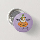 Halloween Miniaturamerikanischer Schäferhund Button (Vorne & Hinten)