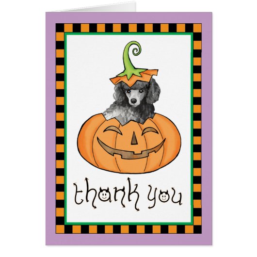 Halloween Miniature Poodle Thank You (Vorne)