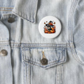Halloween Miniature Schnauzer Dog Pumpkin Herbst F Button (Beispiel)