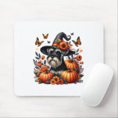 Halloween Miniature Schnauzer Dog Pumpkin Herbst F Mousepad (Mit Mouse)