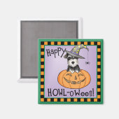 Halloween Miniature Schnauzer Magnet (Vorderseite/Rückseite)
