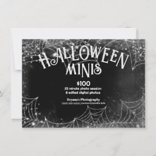 Halloween-Minifotos Spinnennetze Fotografie Bilder Einladung